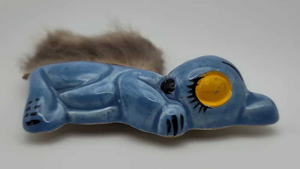 Sleeping squirrel Elzac blue yellow fur tail anim… - image 3