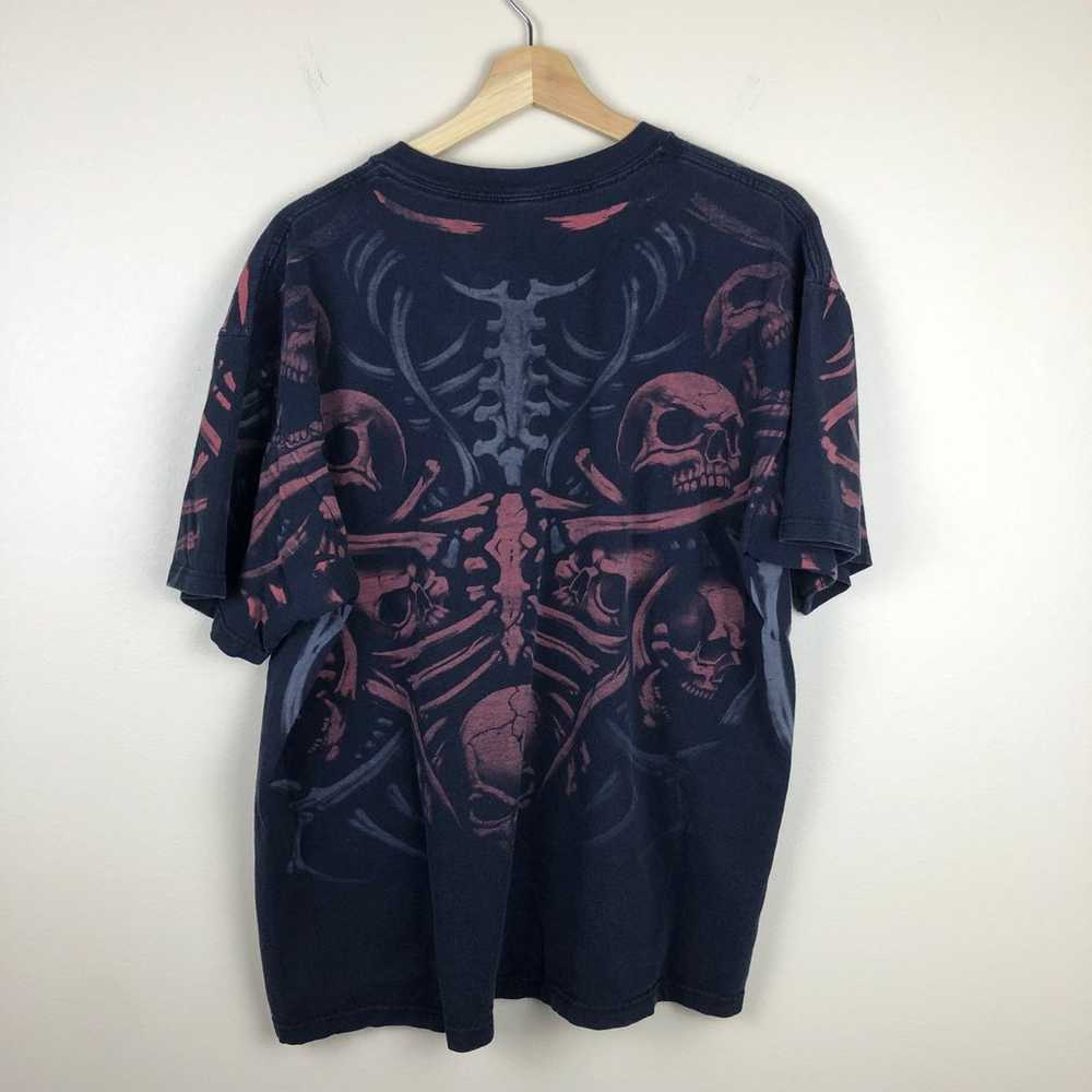 vintage y2k grunge skulls aop shirt - image 4