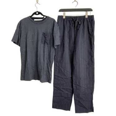 Zara Men's Pajama 2 Piece Shirt Lounge Pants Set G