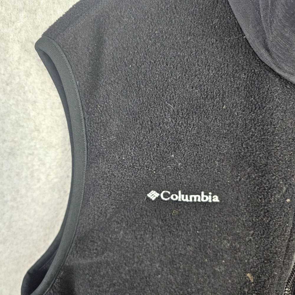 HIGH Vtg Columbia Fleece Vest Mens Medium Black H… - image 3