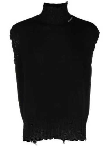 Marni o1w1db10524 Sleeveless Vest in Black