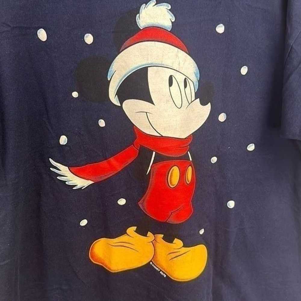 Men's VTG 90's Disney Mickey In Snow Graphic Unli… - image 2