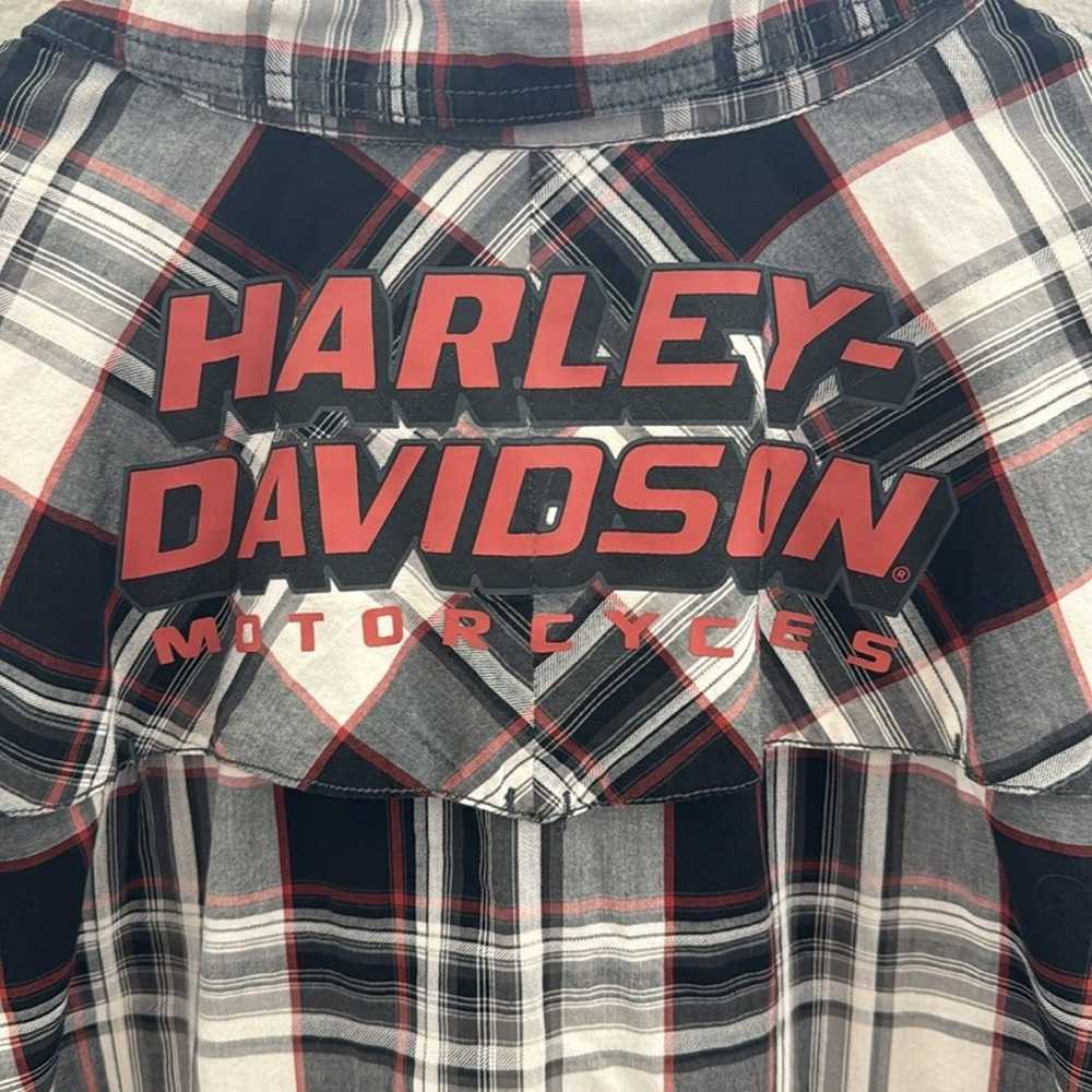 Mens Plaid Harley-Davidson button down - image 8