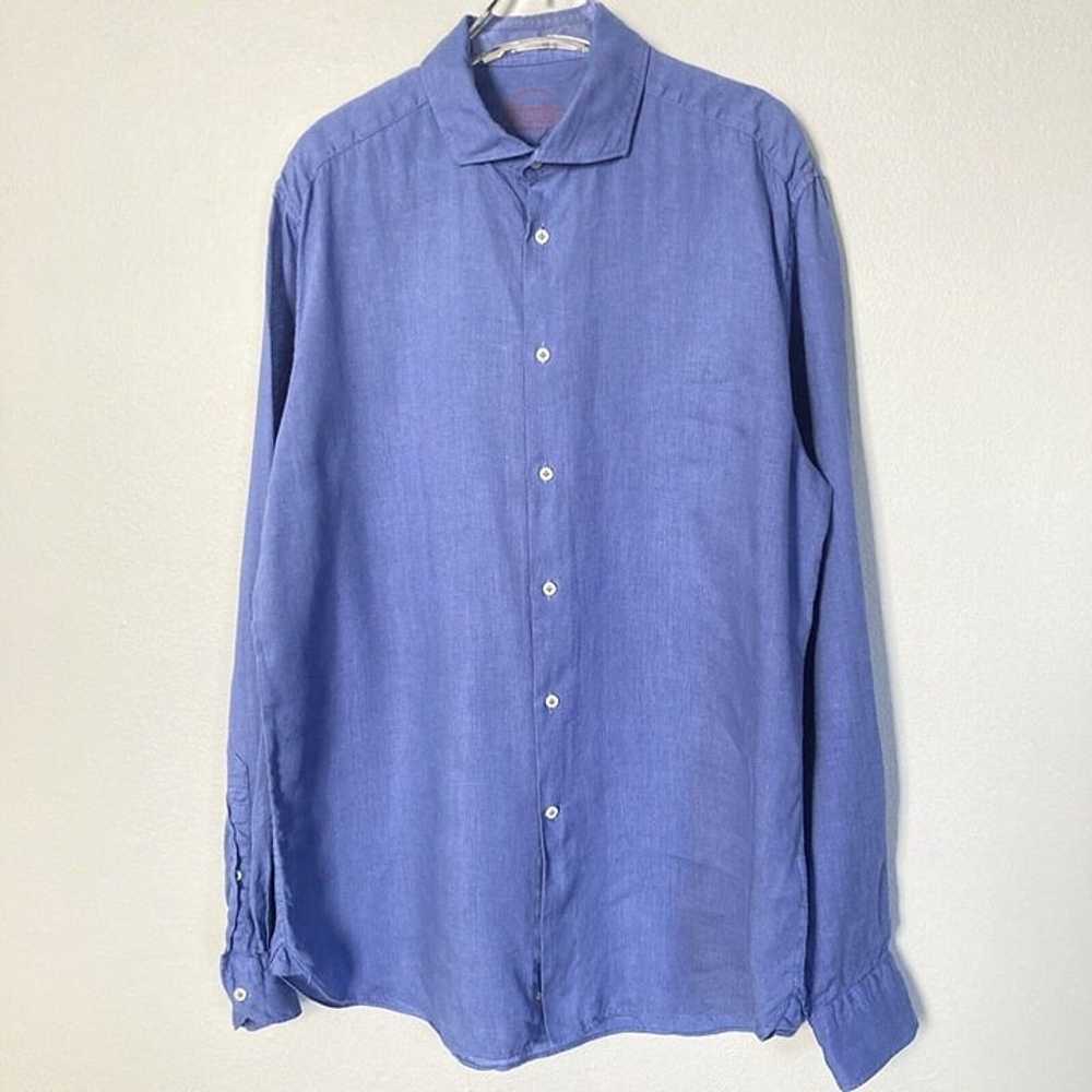 Camicissima Italy Shirt Mens 41 Comfort Fit Linen… - image 1