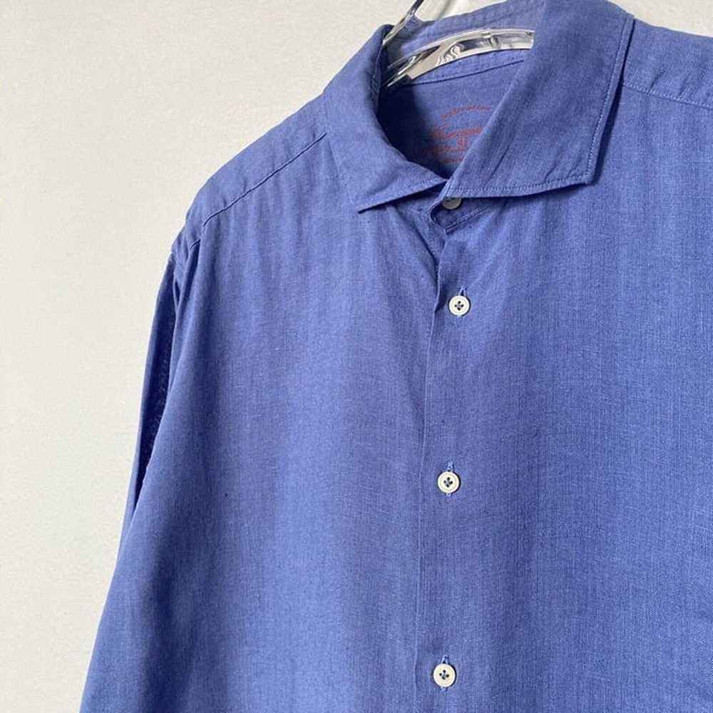 Camicissima Italy Shirt Mens 41 Comfort Fit Linen… - image 3