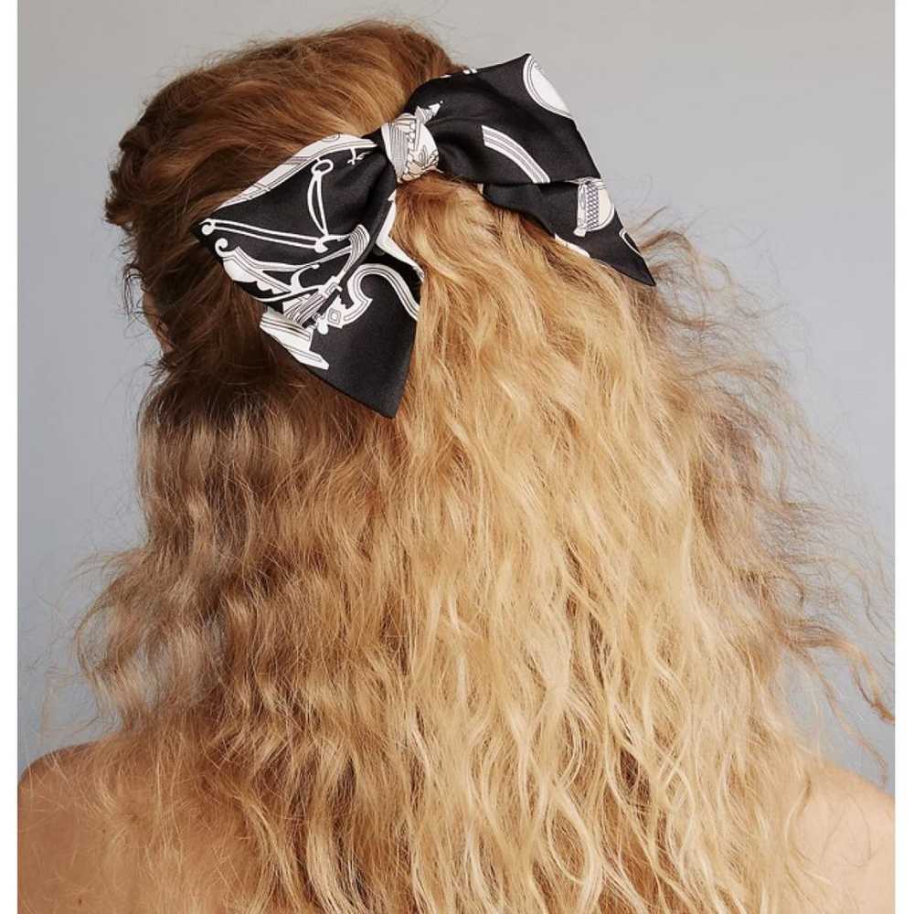 Hermès Ex-Libris silk hair accessory - image 9