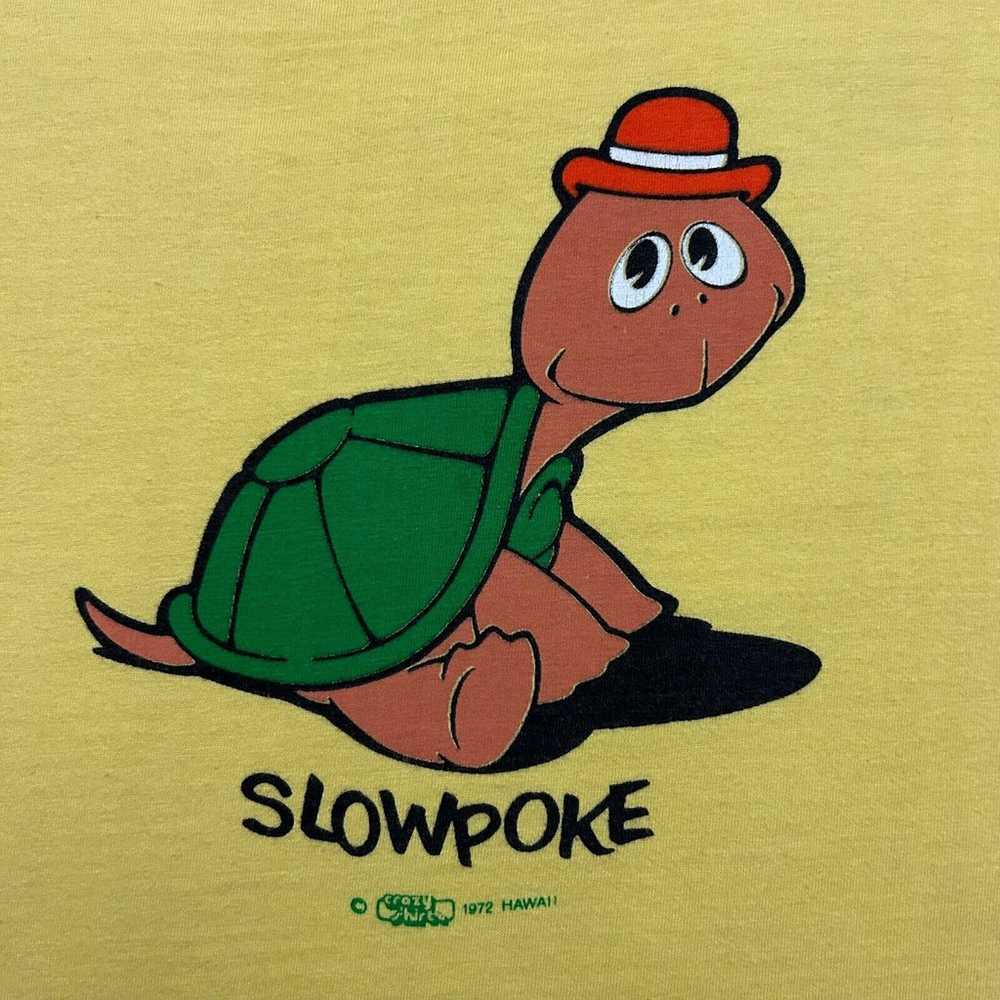 Vintage 70s Crazy Shirts Cartoon Turtle 1972 Grap… - image 2