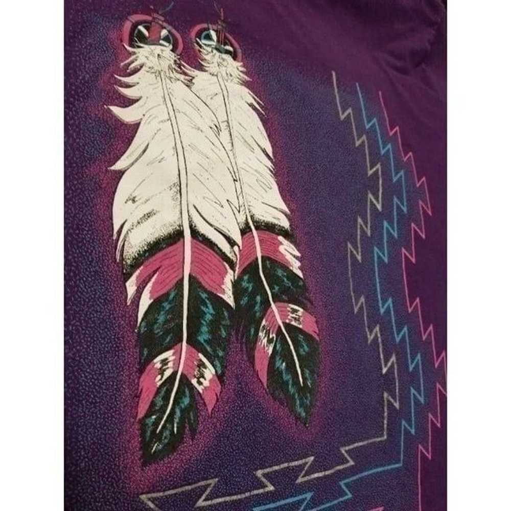 Vintage Native American Feathers T-shirt Men's sz… - image 5