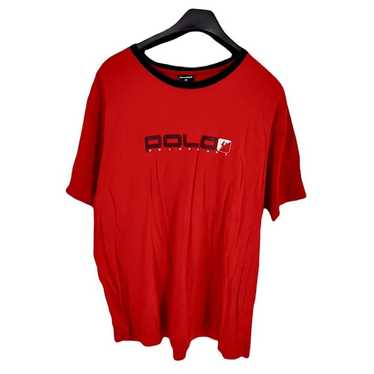 Vintage Y2K Hip Hop Oversized Red Polo Thick Cott… - image 1