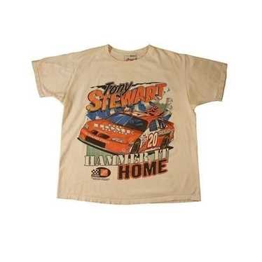Vintage Tony Stewart Racer Tee Shirt Pullover Size