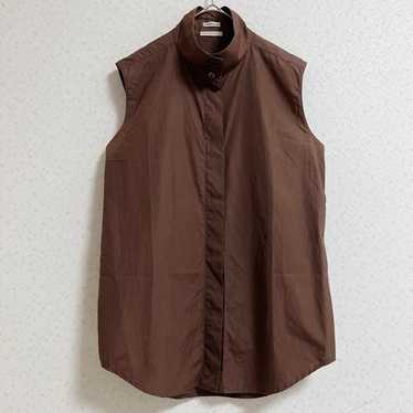 トップス HERMES by Margiela sleeveless shirt Hermès by Martin Margiela 1999 S/S Vintage Taupe Knit