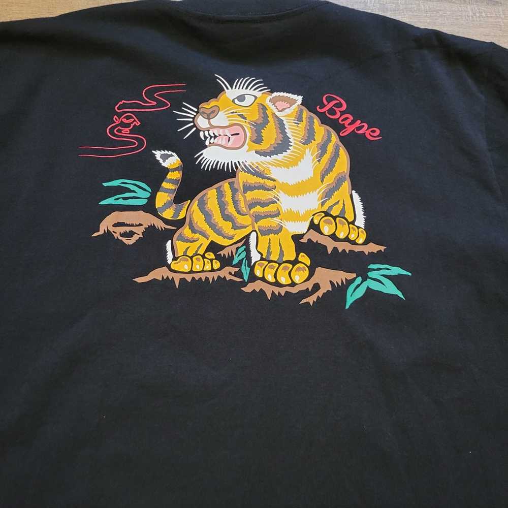 A Bathing Ape Bape Tiger Tee  Shirt Black Grapic … - image 5