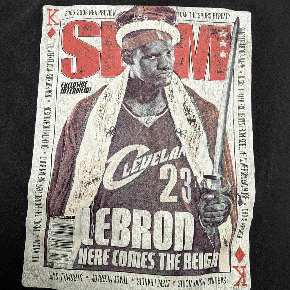 Original Vintage Slam magazine LeBron T-shirt L - image 2