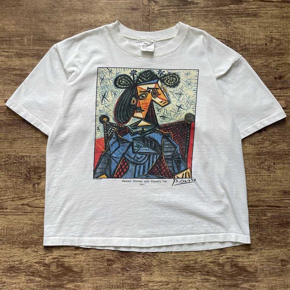 Vintage Pablo Picasso Art T-Shirt Size X-Large Bo… - image 1