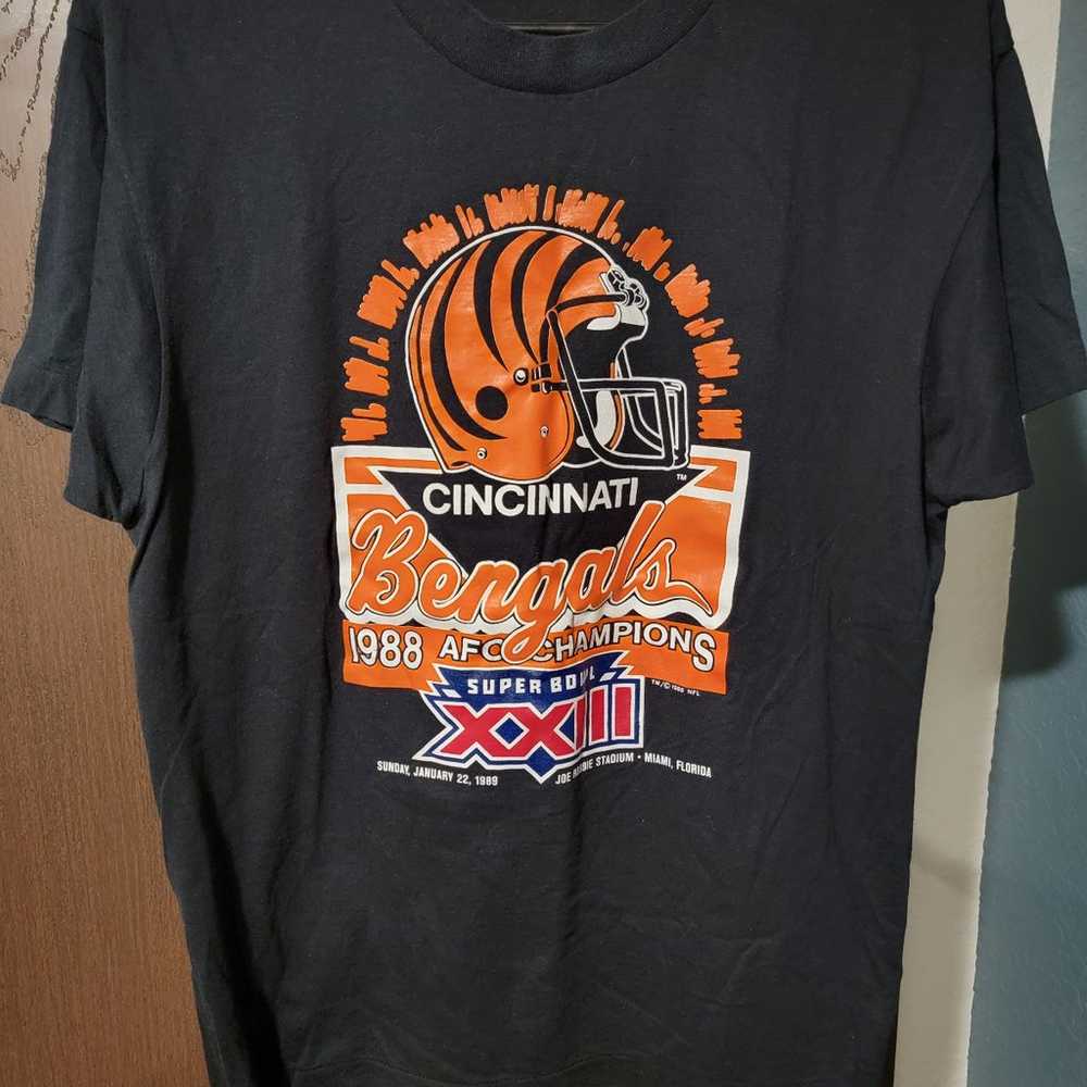 Vintage 1988 Super Bowl Cincinnati Bengals T-Shir… - image 1