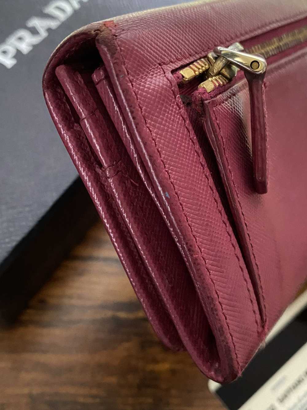 Prada Prada Saffiano metal ibisco long wallet - image 12