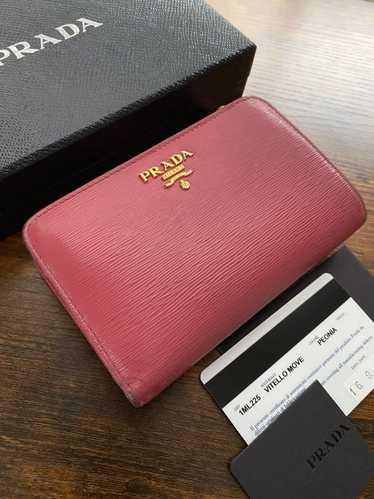 Prada Prada Vitello move peonia zip wallet