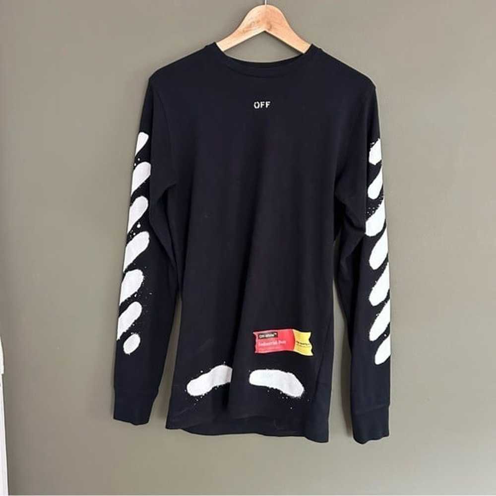 Off white main label black incomplete spray paint… - image 2