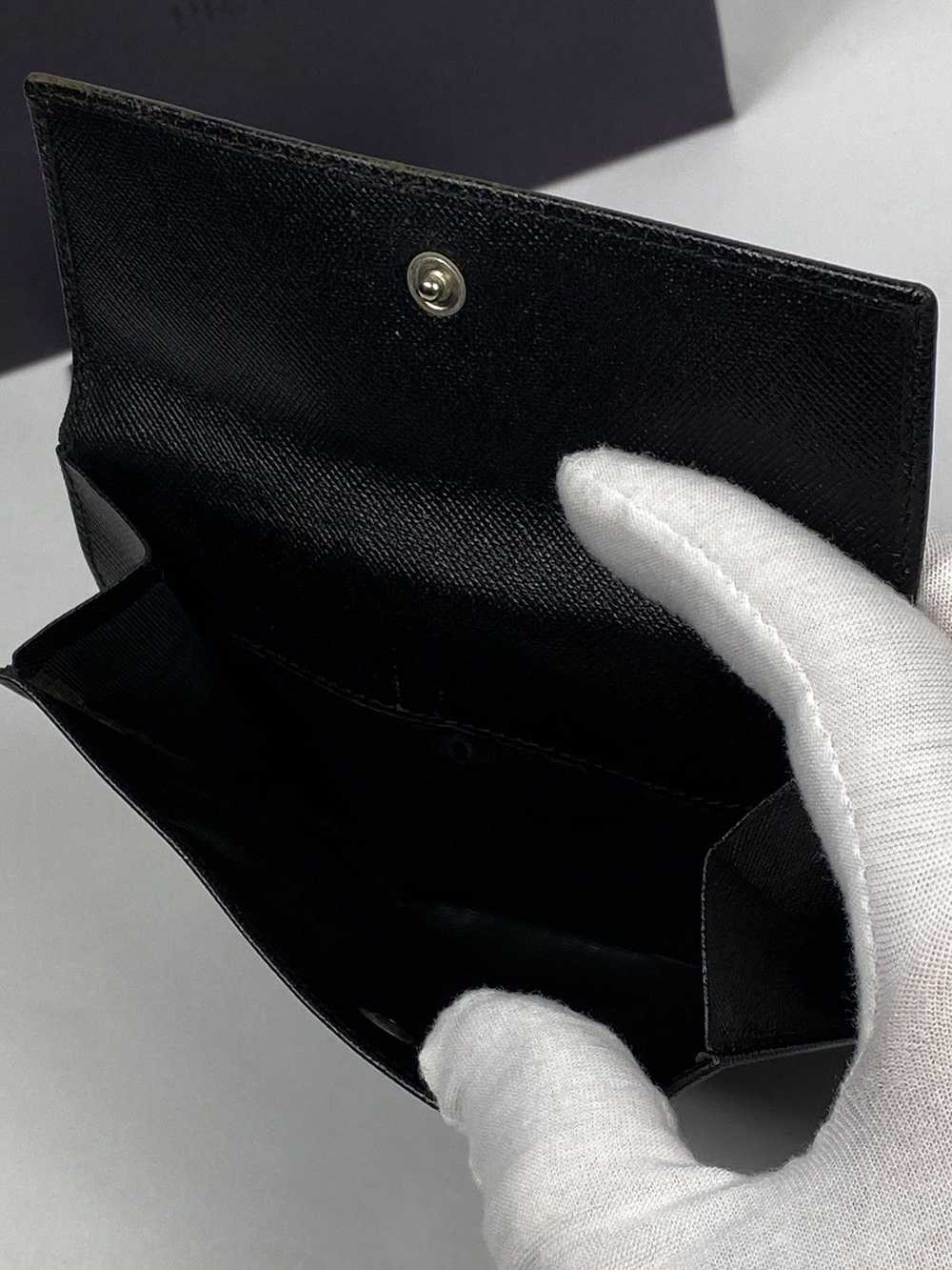 Prada Prada Tessuto nero leather bifold wallet - image 10