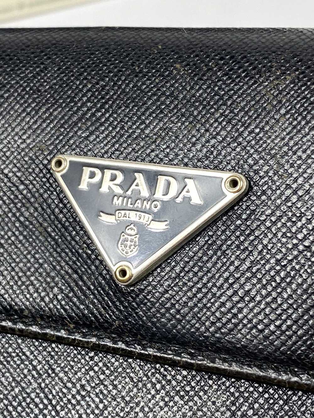 Prada Prada Tessuto nero leather bifold wallet - image 3