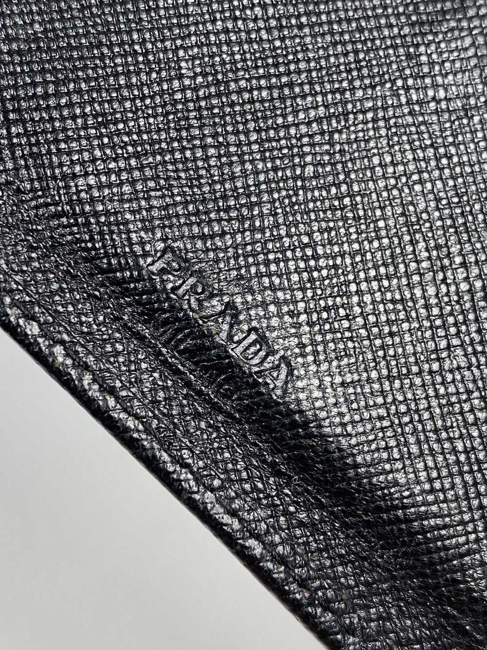 Prada Prada Tessuto nero leather bifold wallet - image 6