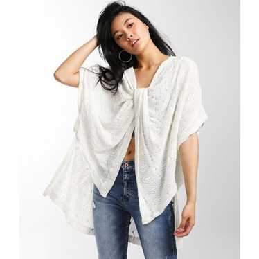 Free People Ivory Show Off Twisted Top