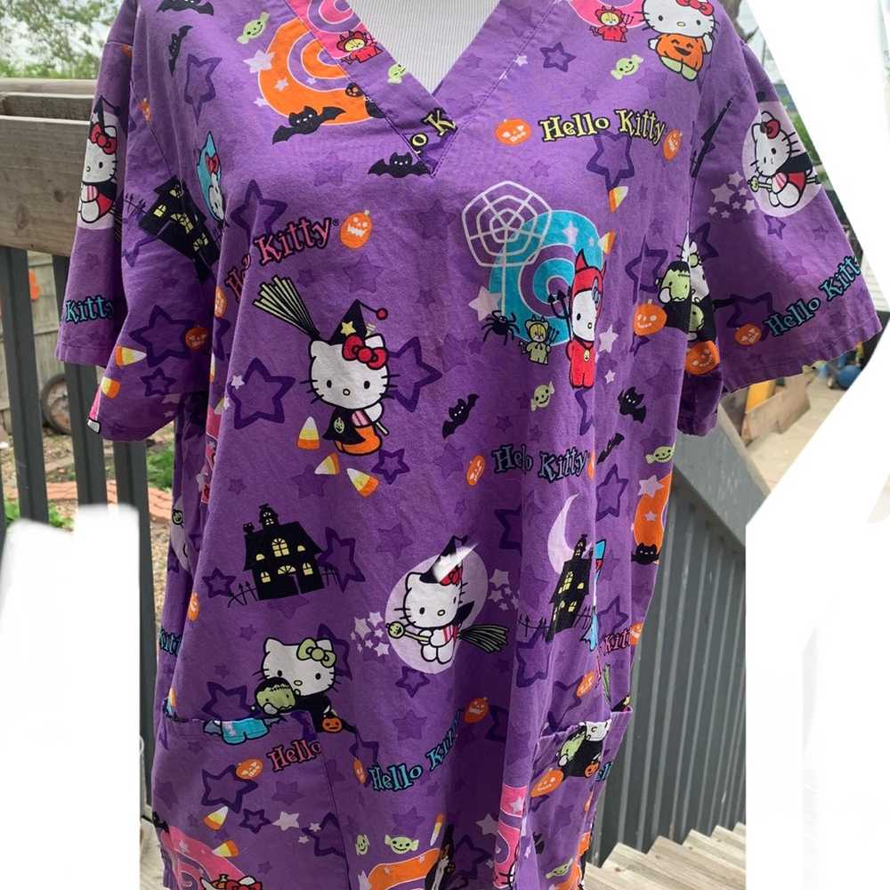 Hello Kitty halloween Scrub Top 2007 - image 1