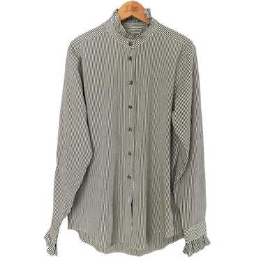 The Kooples Women's Button Front Blouse Black Whi… - image 1