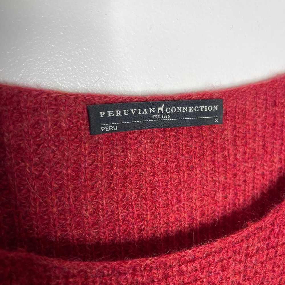 Peruvian Connection Alpaca Red Tunic Sweater Size… - image 4