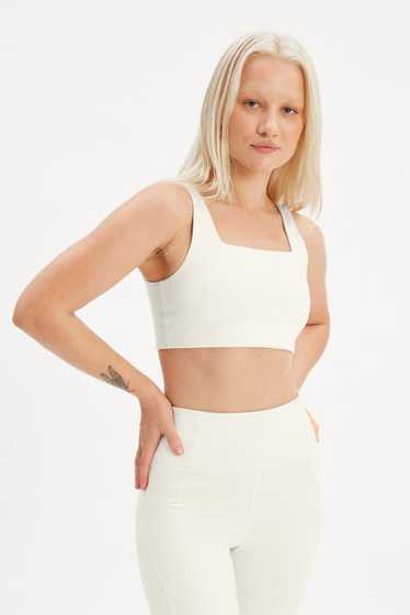 Girlfriend Collective Ivory Tommy Cropped Bra - image 1