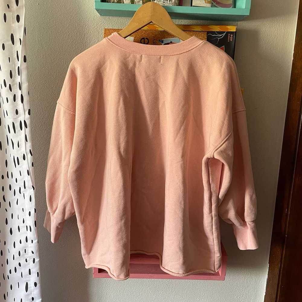 Pomander Place pink ballon sleeve sweatshirt - image 4