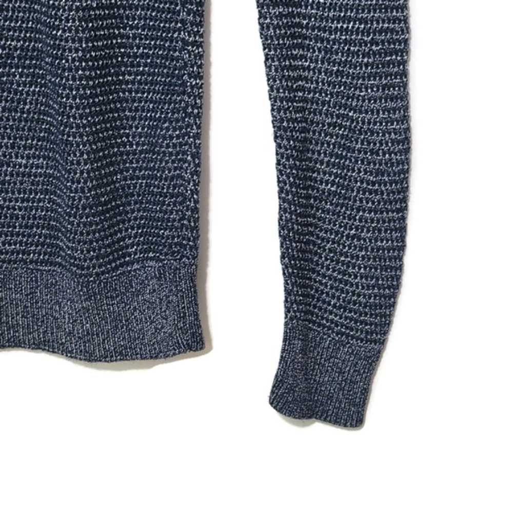 VINCE Scoop Neck Long Sleeve Linen Rayon Blue Kni… - image 6