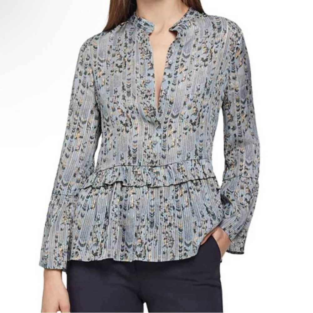 REISS floral ruffle Detail Blouse size 6 - image 1