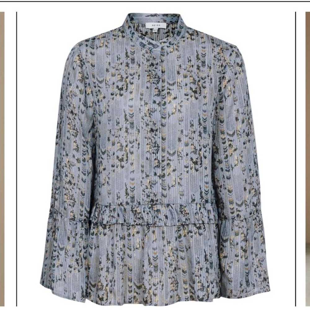 REISS floral ruffle Detail Blouse size 6 - image 8