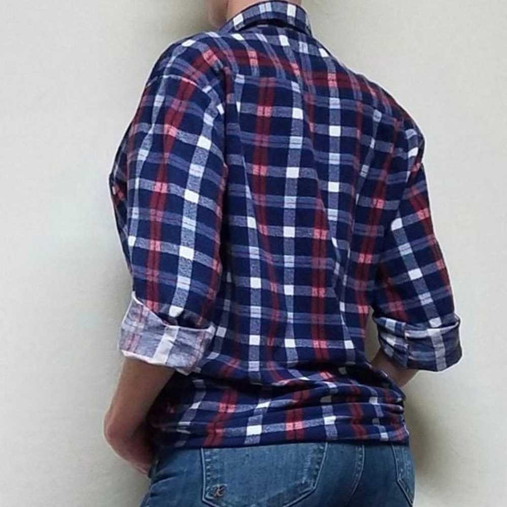 Vintage 90s American Edition Red White Blue Plaid… - image 5