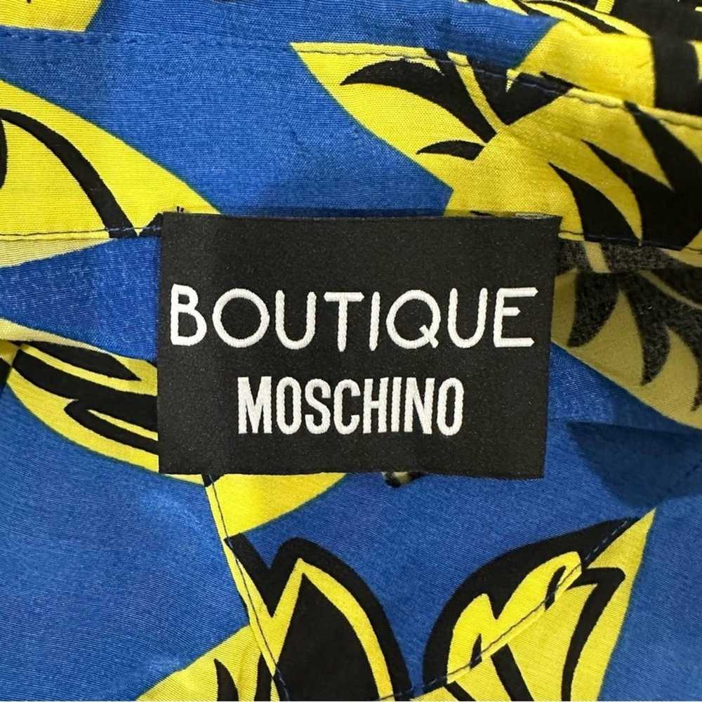 Boutique Moschino Palm Leaf Print Short Sleeve Bl… - image 10