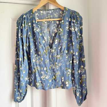 Reformation Nell Floral Long Sleeve Top
