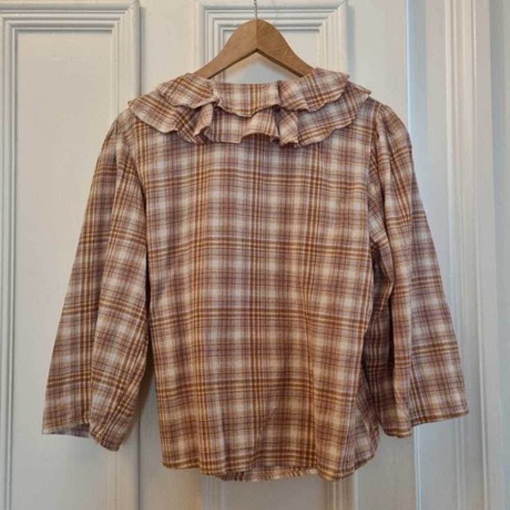 Checked gingham wrap top - image 2