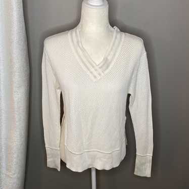 Bonnie Young BY Eyelet Mesh Knit oversized sweater - image 1