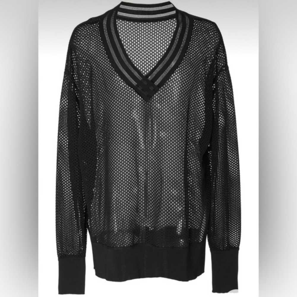 Bonnie Young BY Eyelet Mesh Knit oversized sweater - image 2