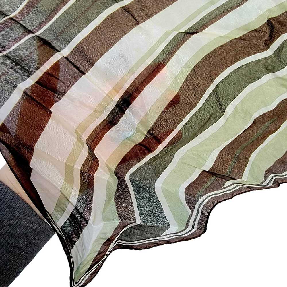 Vintage Vintage 70s Abstract Stripe Scarf Women A… - image 10
