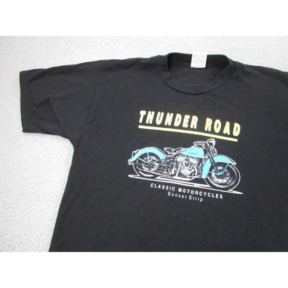 Gildan VINTAGE Thunder Road Motorcycles Shirt Men… - image 2