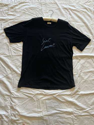 Saint Laurent Paris Black Signature Logo T-Shirt