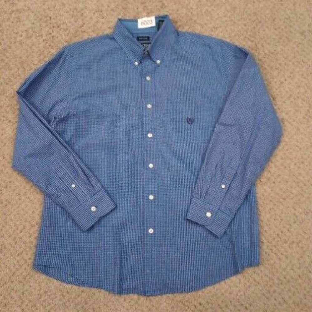 Chaps Chaps Shirt Mens Large Blue Plaid Long Slee… - image 1