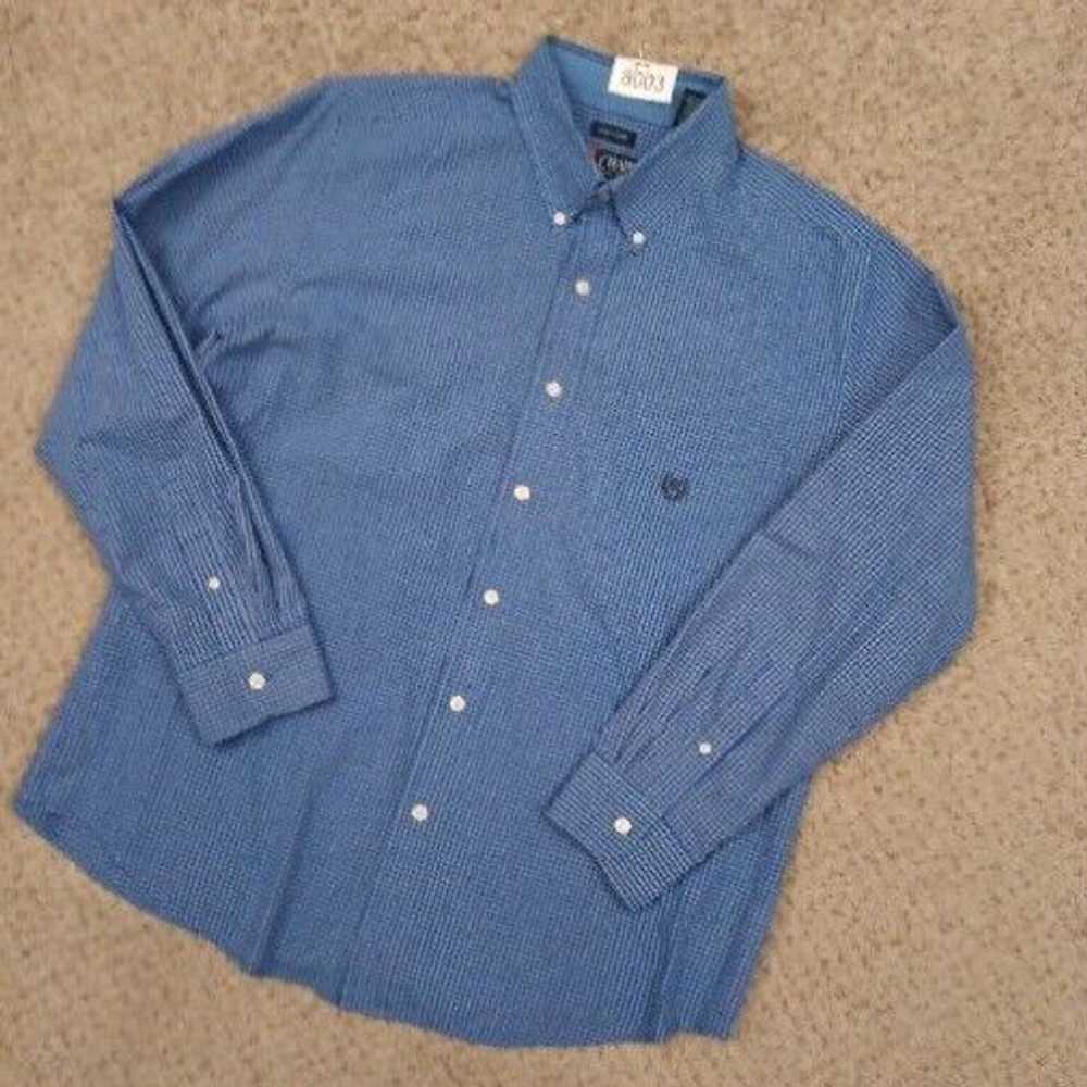 Chaps Chaps Shirt Mens Large Blue Plaid Long Slee… - image 2
