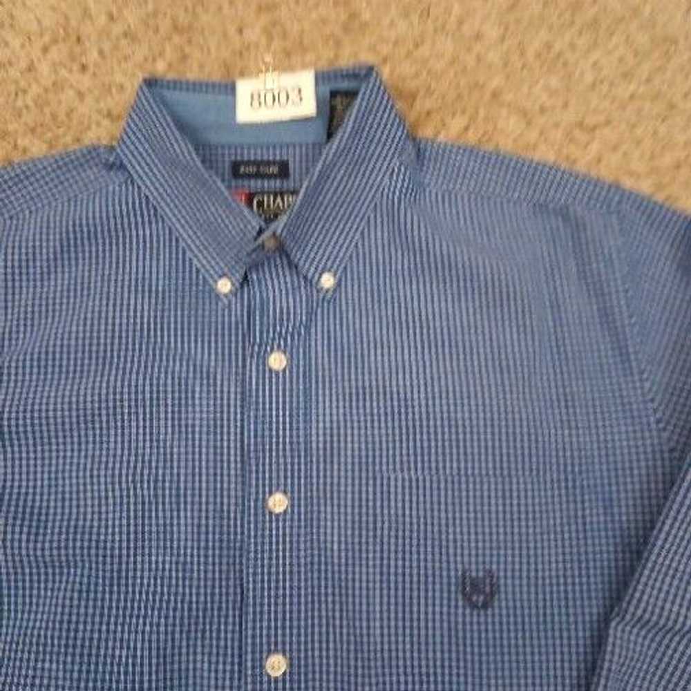 Chaps Chaps Shirt Mens Large Blue Plaid Long Slee… - image 3