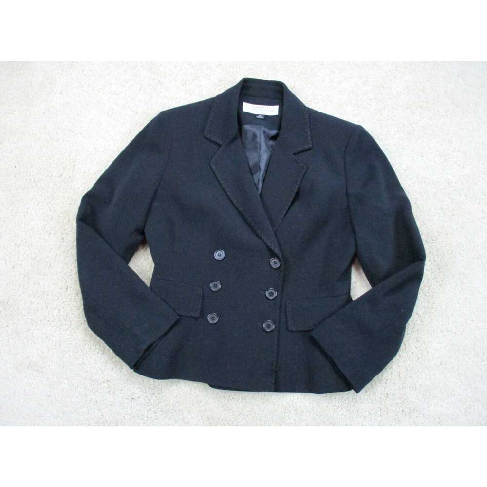 Vintage Tahari Jacket Womens 2 Black Coat Blazer … - image 2