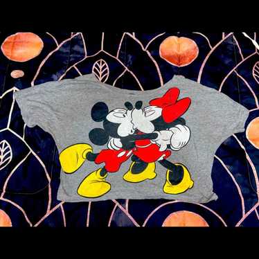 Disney Disney Mickey and Minnie Crop Top Tee - image 1