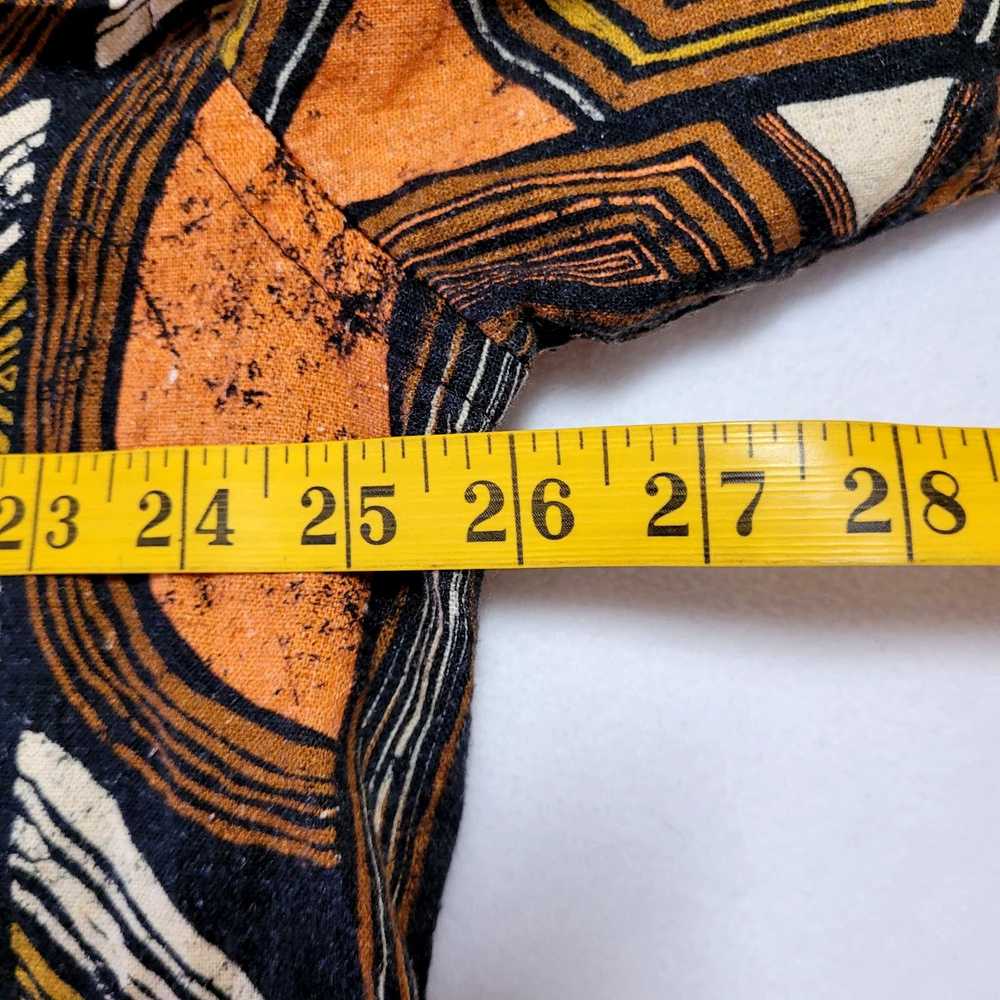 Zara Zara Men's Shirt L Geometric Print Linen Ble… - image 3