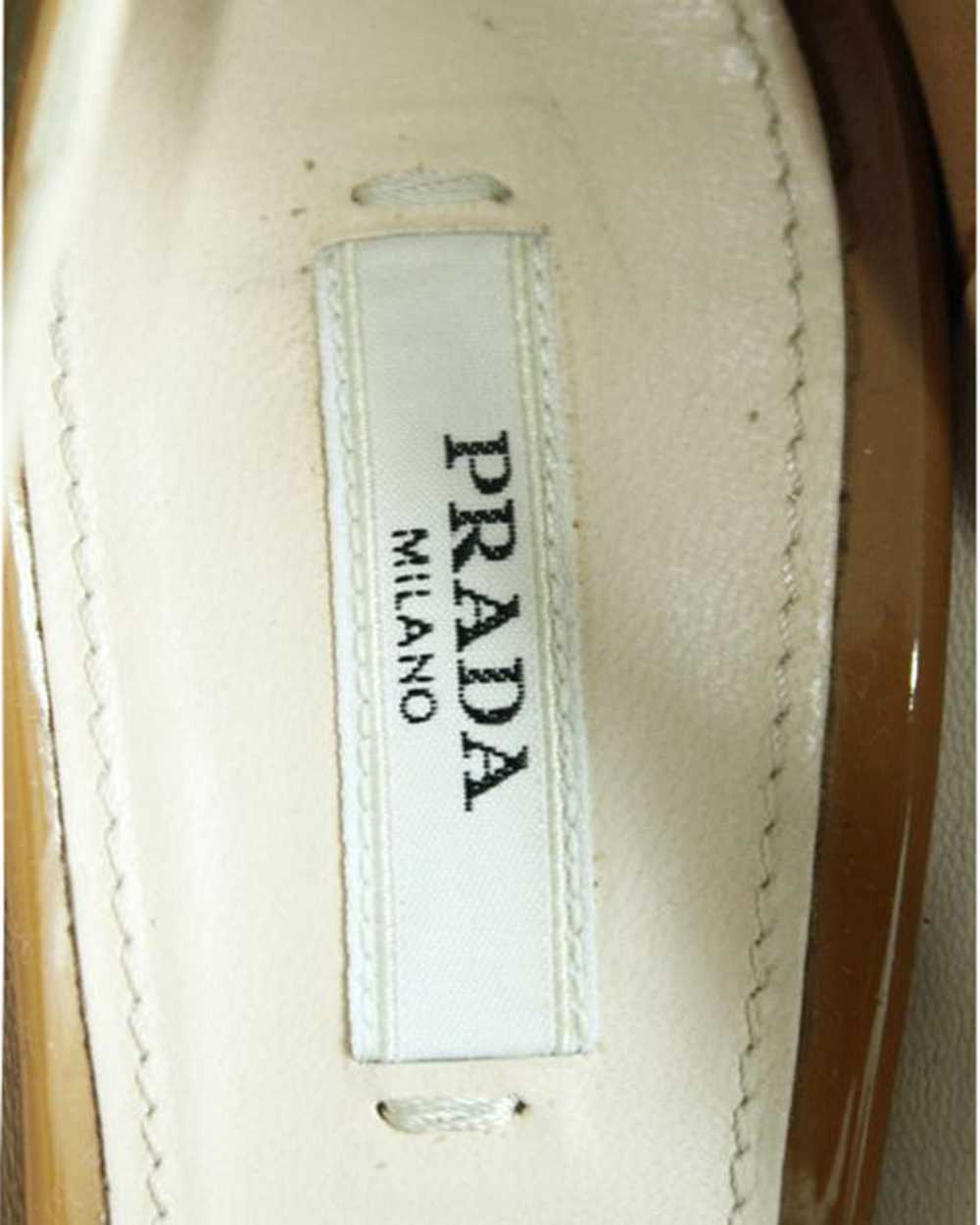 Prada Yellow Patent Leather Peep-Toe High Heel Pu… - image 8